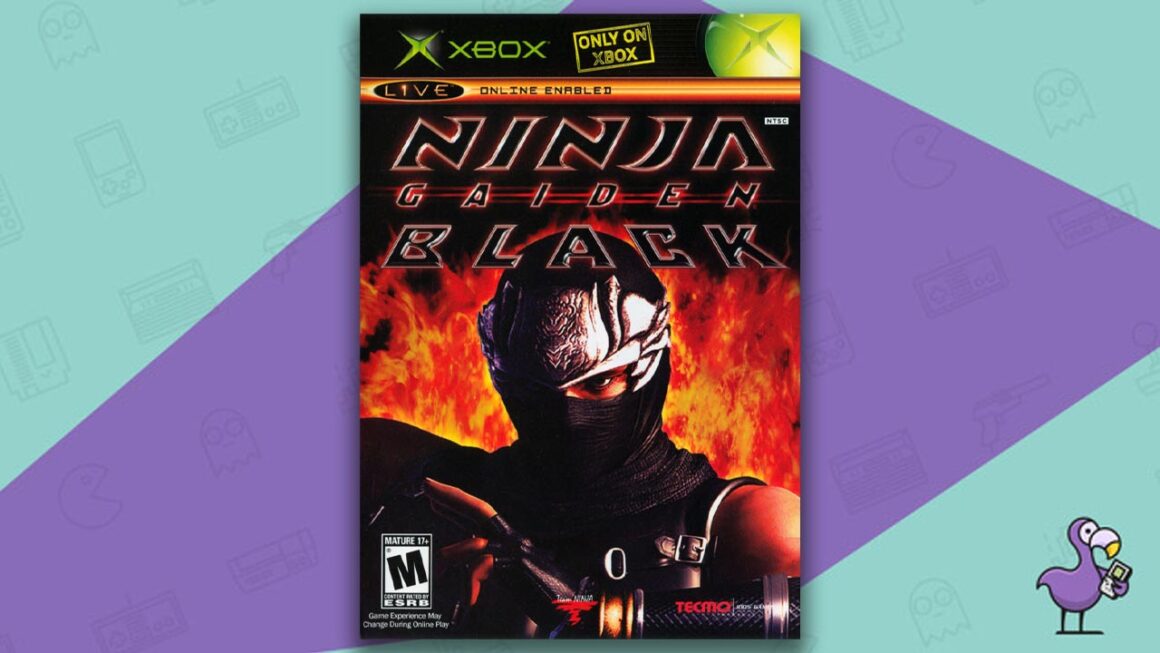 Ninja Gaiden Black Xbox Game Case Art - najlepsze gry ninja