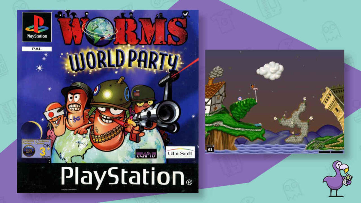 Worms World Party PS1 - ps1 games on ps5