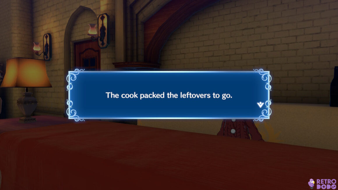 How too cook in fire emblem engage - the cook packed your leftovers message on sreen