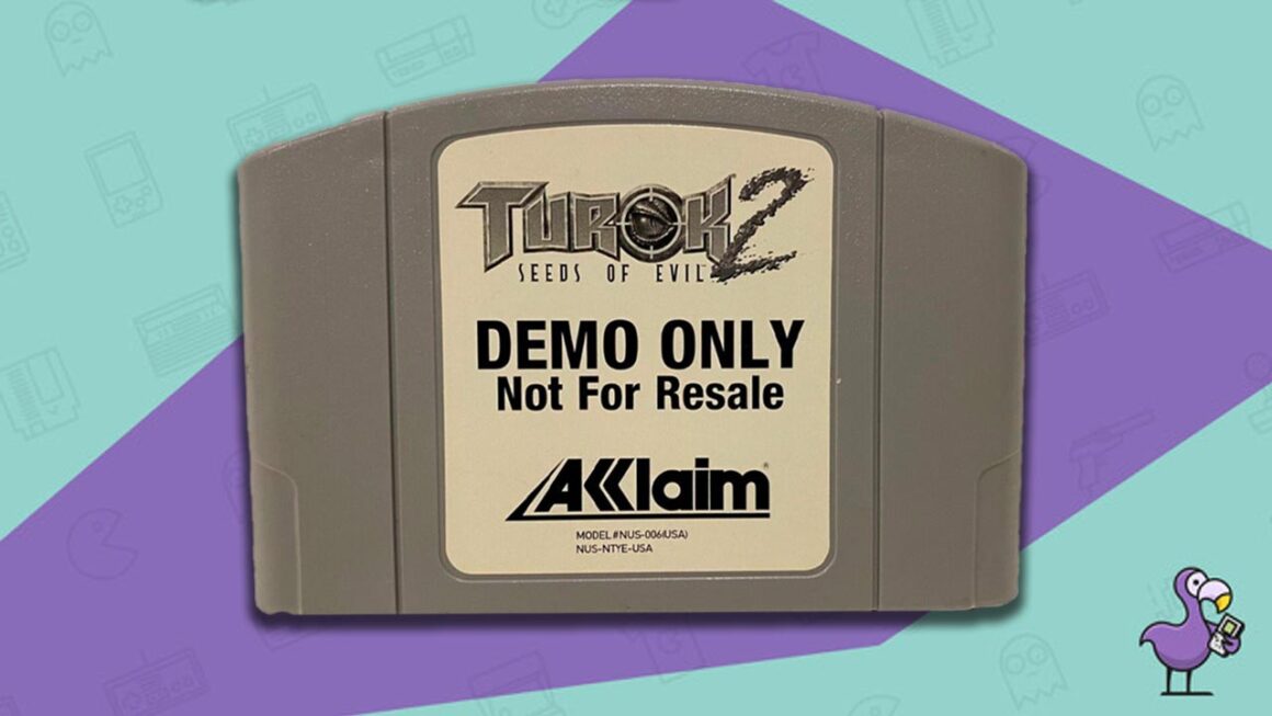Turok 2: Seeds Of Evil Demo Only cart with a 'Not for resale' message on the front