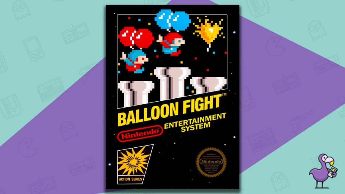 best nes games - Balloon fight game case cover art