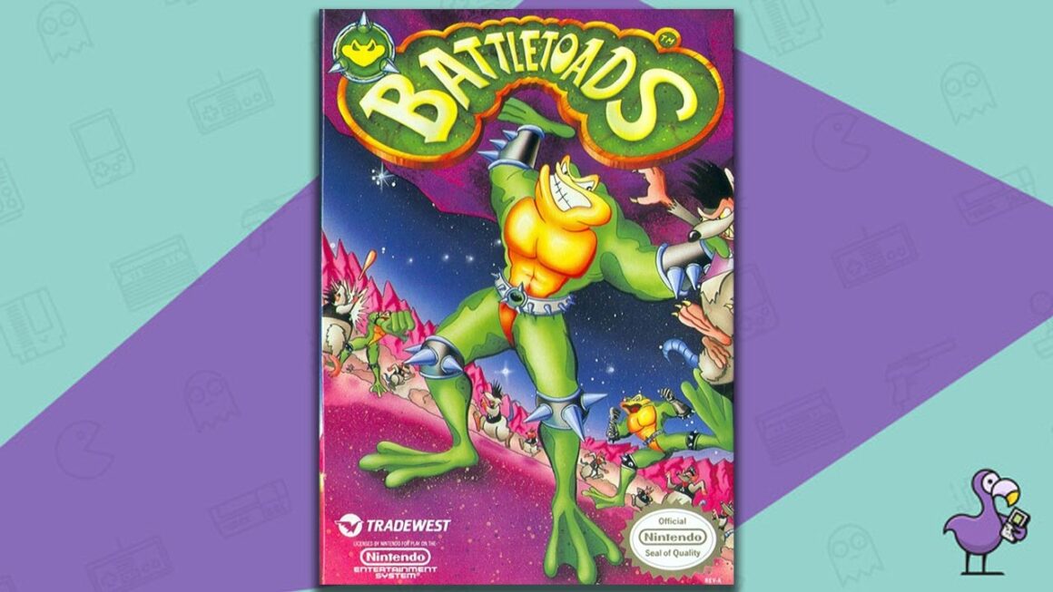 best nes games - battletoads game case cover art