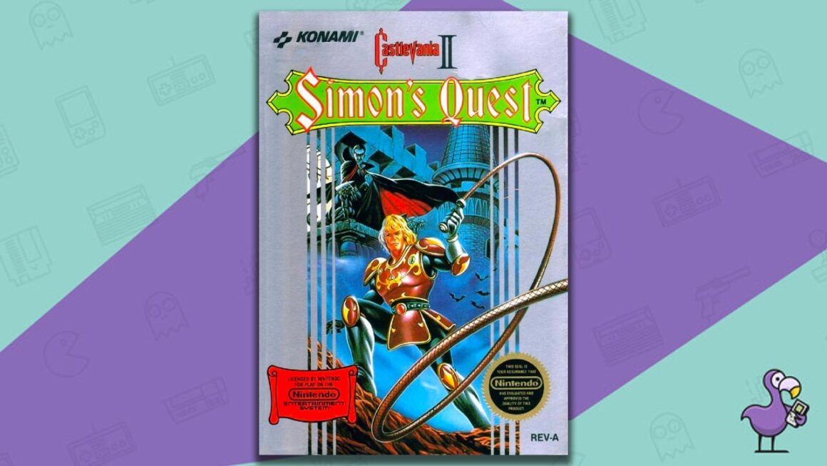 best nes games - Castlevania 2 simon's quest game case cover art