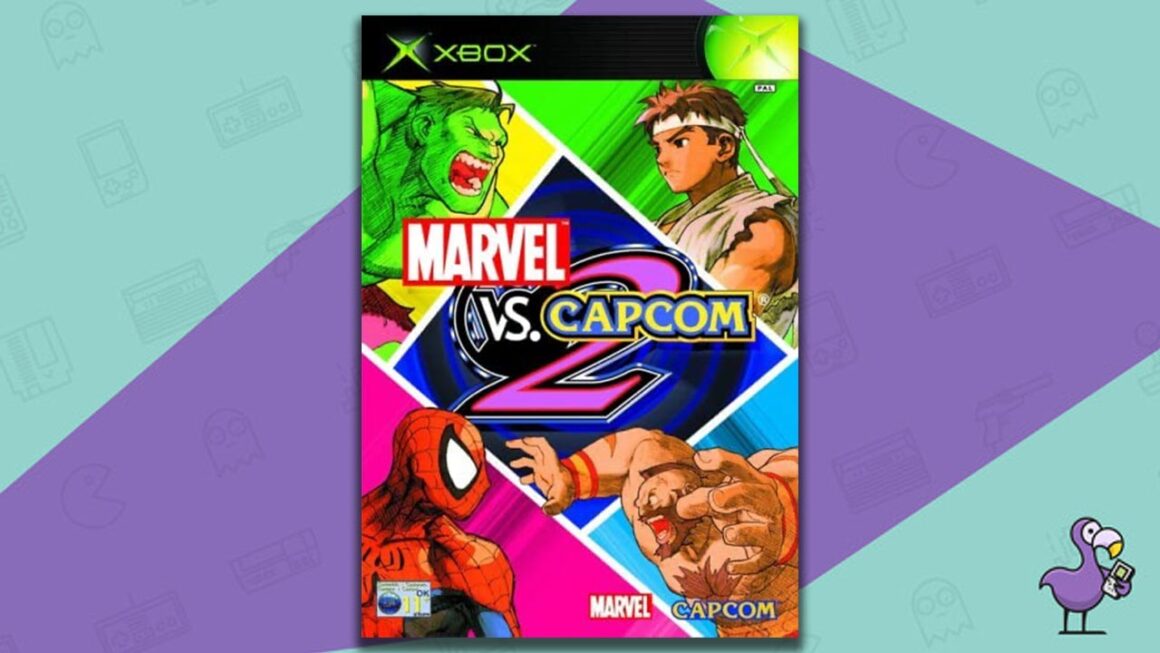 Marvel Vs Capcom 2 Xbox game case cover art 