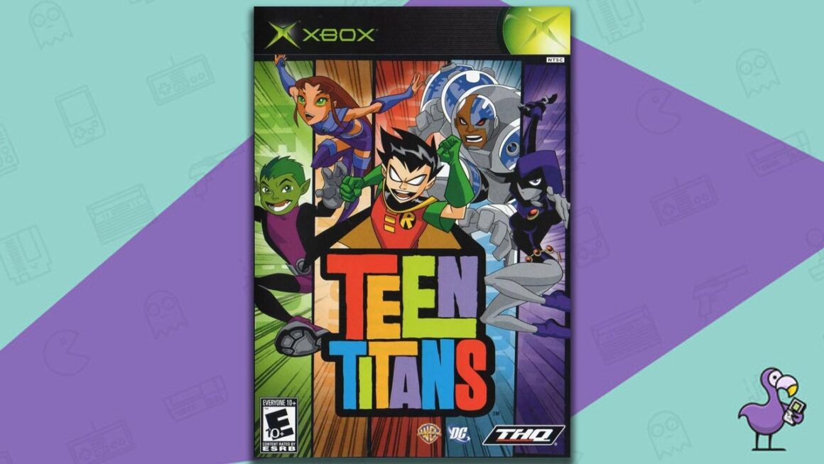Teen Titans game box for the original Xbox