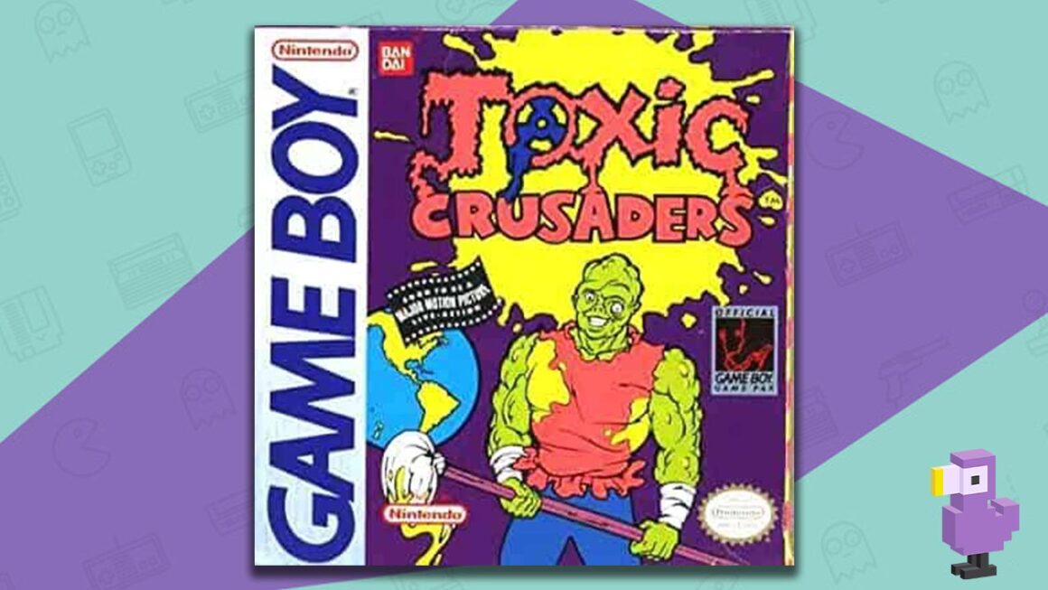 Toxic Crusaders game box for the Gameboy