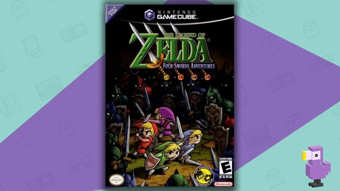 The Legend Of Zelda Four swords adventures game case - Zelda Games on GameCube