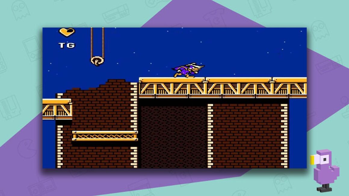 Darkwing Duck gameplay - Darkwing Duck is moving along a construction site