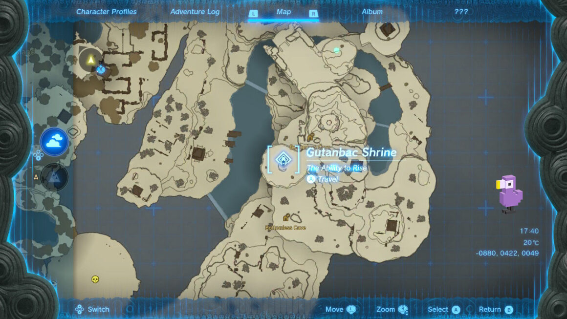 All The Great Sky Island Shrines In Zelda Tears Of The Kingdom Gutanbac Shrine map