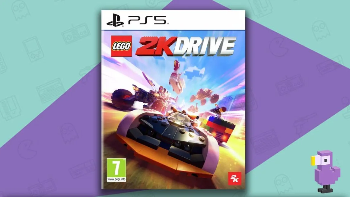 Spill som Mario Kart på PS4 PS5 - LEGO 2K Drive Game Case Cover Art PS5