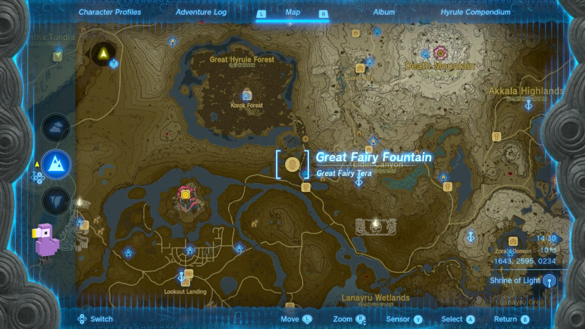 All Great Fairy Locations In Zelda Tears Of The Kingdom map location