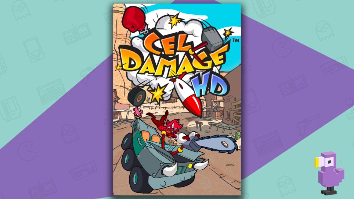 games like Mario Kart on PS4 PS5 -  Cel Damage HD game case cover art 