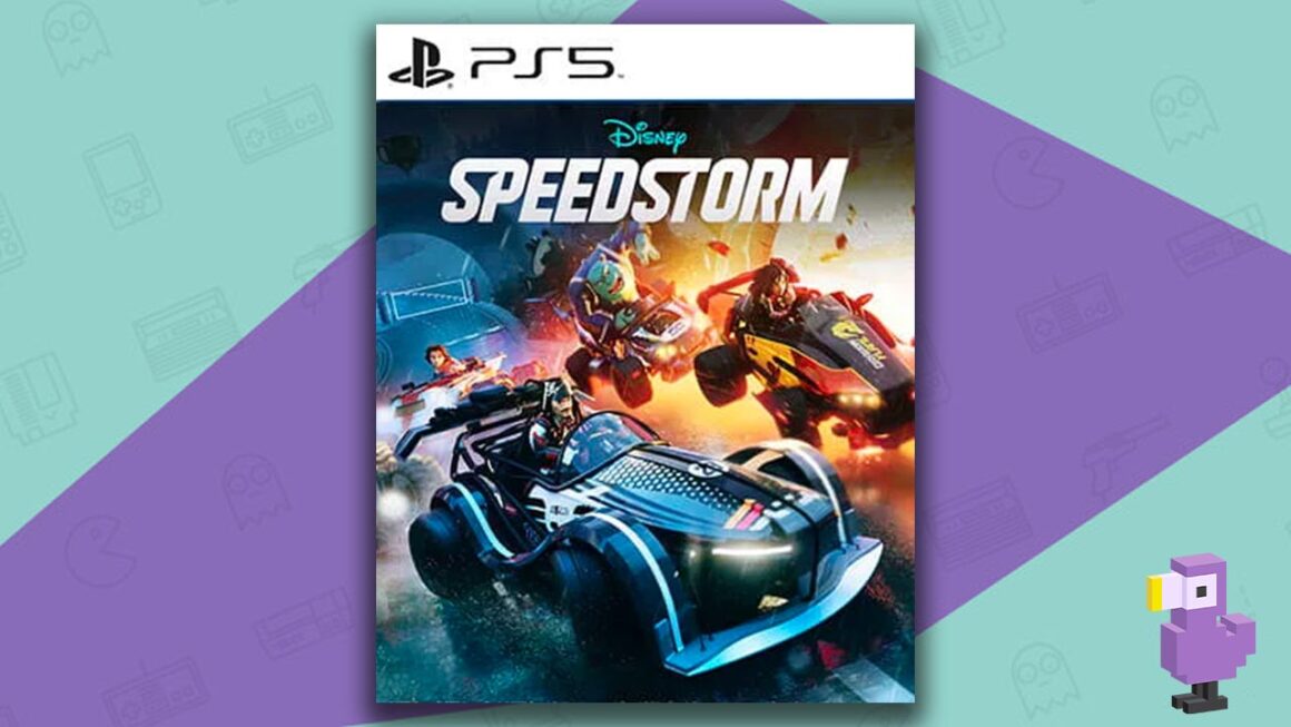 games like Mario Kart on PS4 PS5 -  Disney Speedstorm game case cover art PS5
