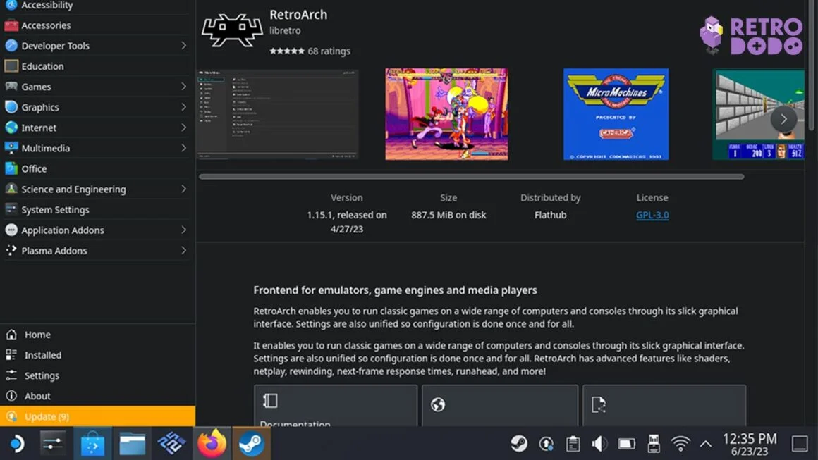 How To Play Gameboy Games On Steam Deck - The Linux RetroArch Discover page