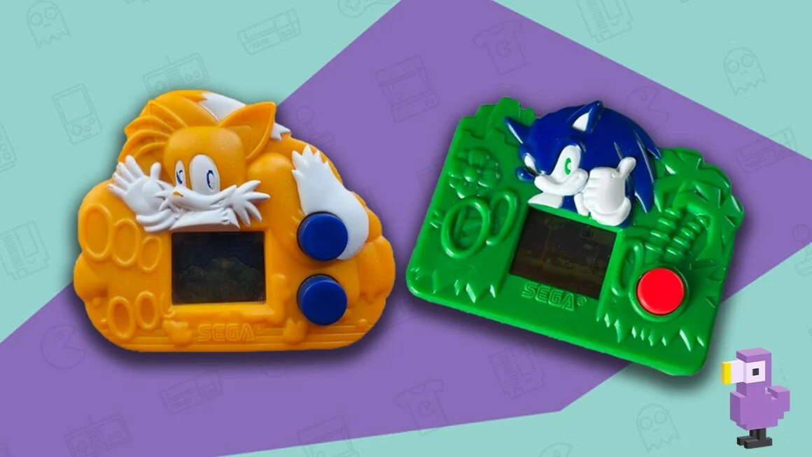 Two Sega Handheld Toys with Tails and Sonic