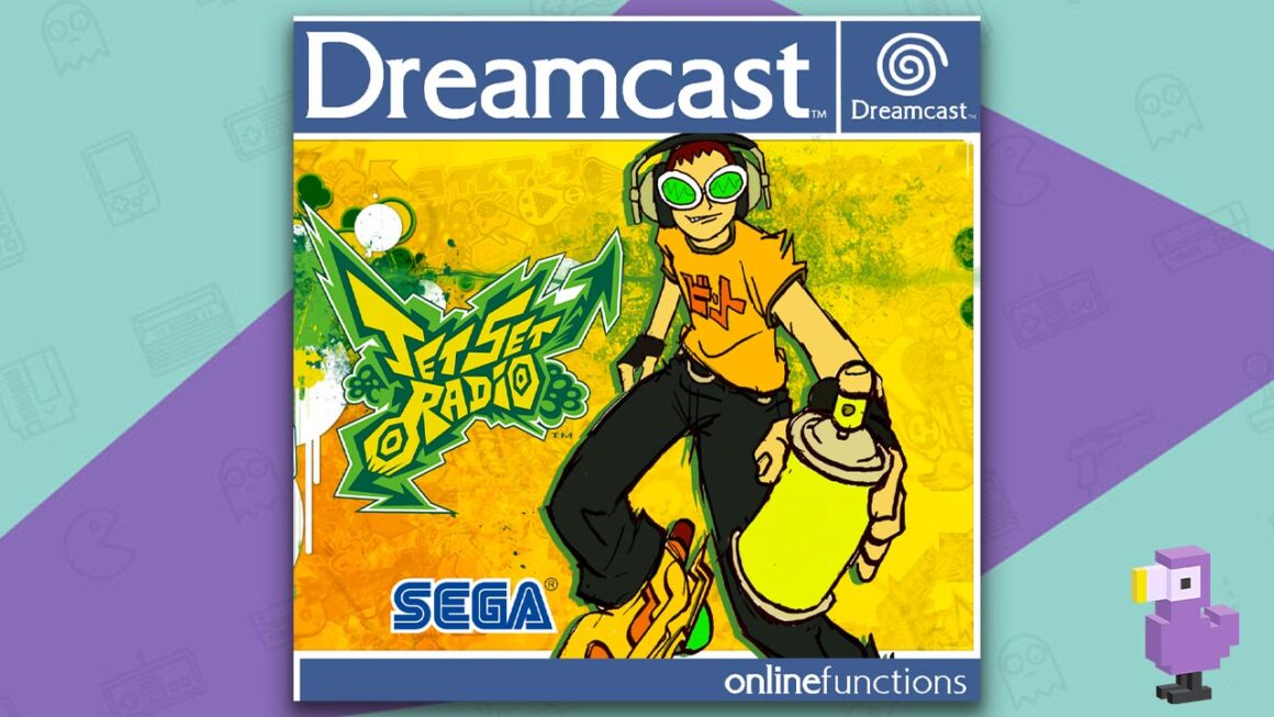 เกมแพลตฟอร์มที่ดีที่สุด - Jet Set Radio Game Case Case Art Dreamcast