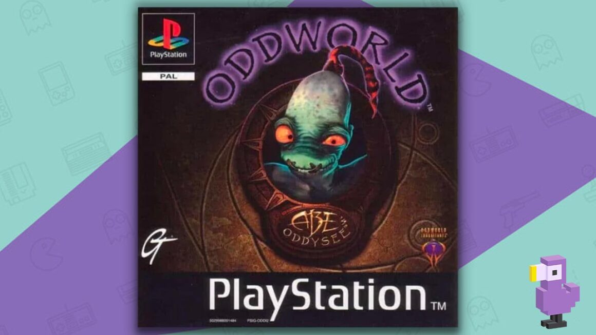 best platform games - Oddworld: Abe's Oddysee game case cover art PS1