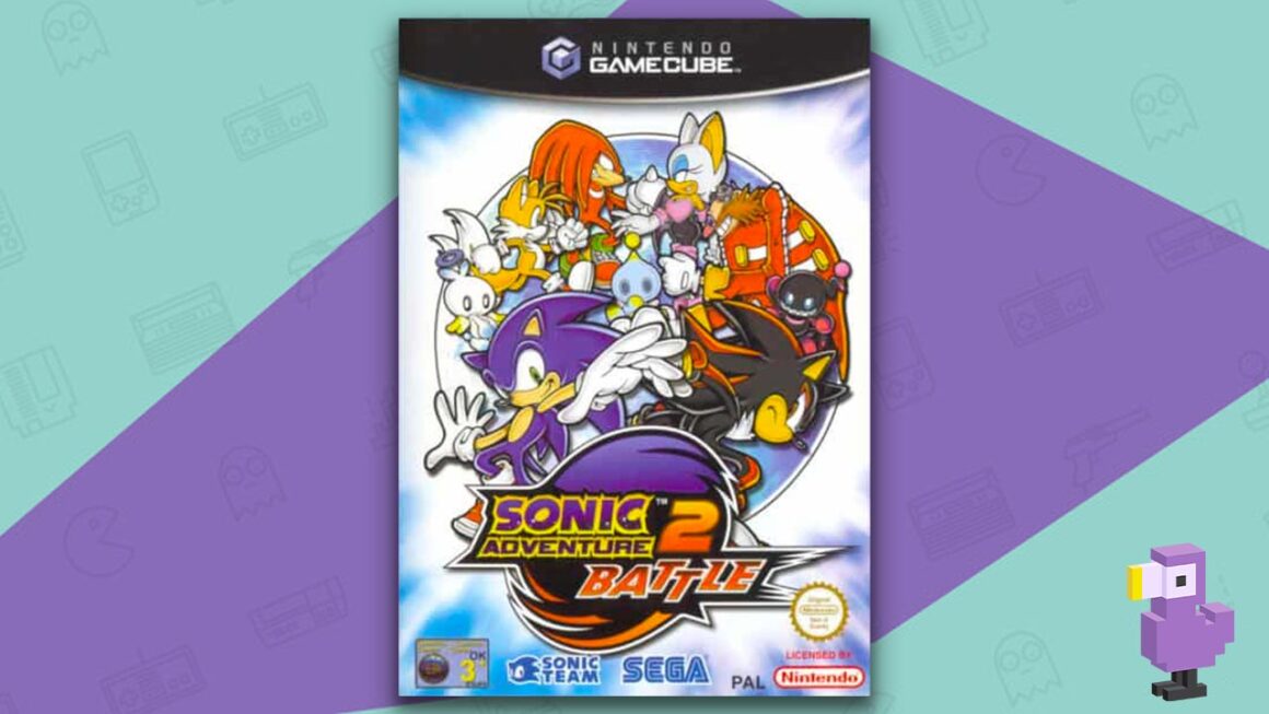 best platform games - Sonic adventure 2 battle game case cover art GameCube