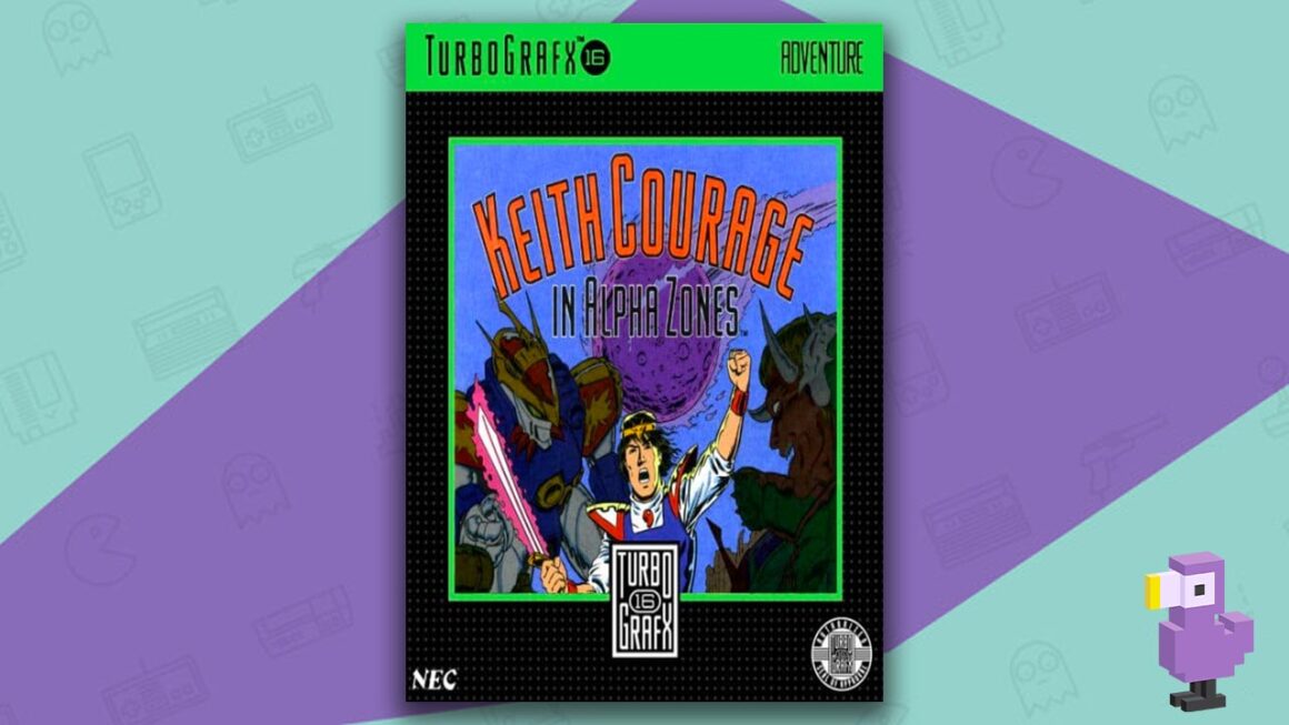 Keith Courage in Alpha Zones game case - Best PC Engine games