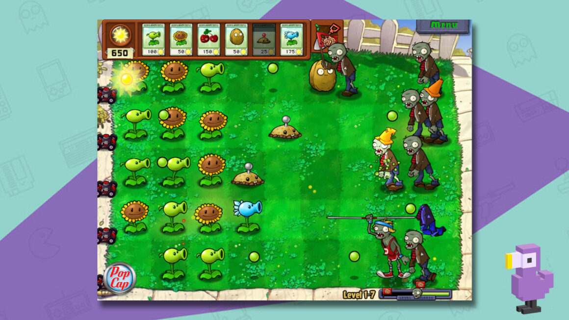 Gameplay за растения срещу зомбита