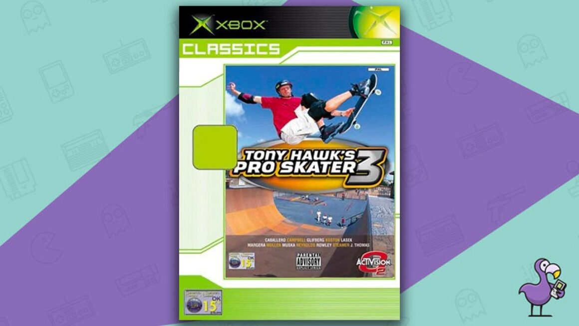 Tony Hawk's Pro Skater 3 game case xbox