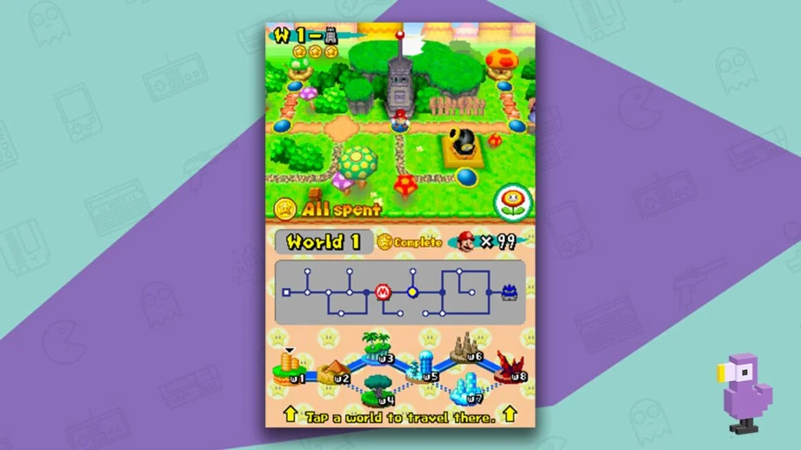 DeSmuME screen showing Mario gameplay