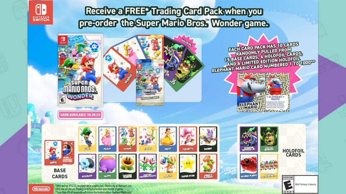 Super Mario Bros Wonder Trading Card Pack