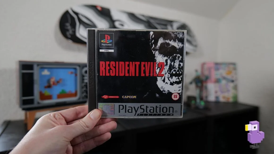 Resident Evil 2 in Rob's hand
