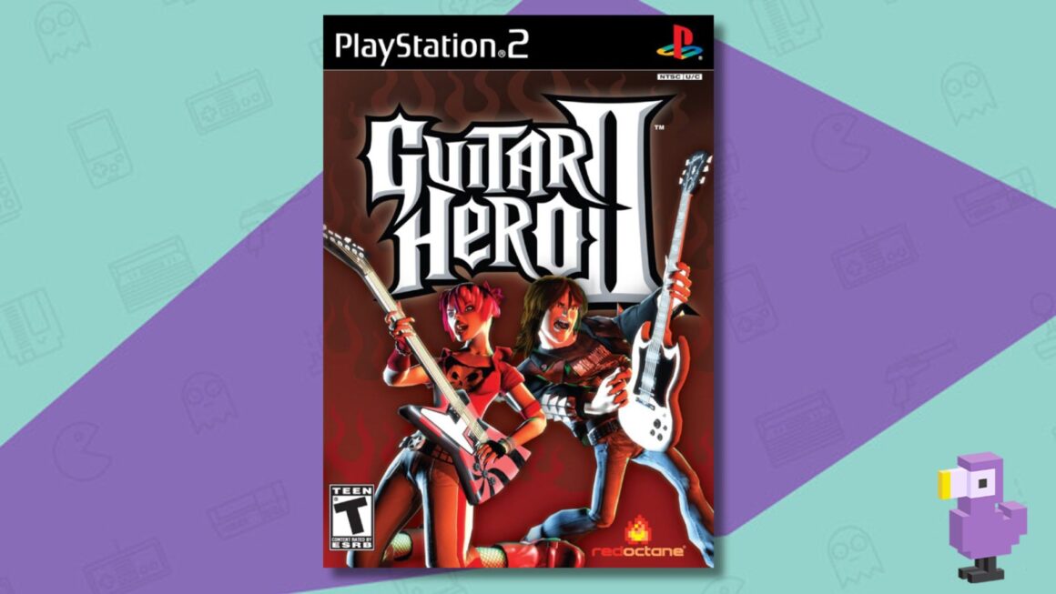 BEST PS2 CO-OP GAMES OF ALL TIME - GUITAR HERO II GAME CASE