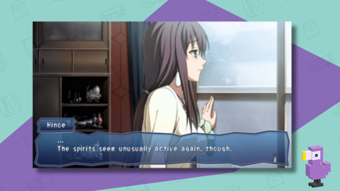 CORPSE PARTY BOOK OF SHADOWS SCREENSHOT WOMAN LOOKS OUT OF WINDOW
