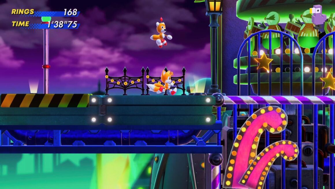 SONIC SUPERSTAR GOLD ENEMY TAILS UNDERNEATH A BALLOON VERSION OF TAILS - how to find all Gold Enemies in Sonic Superstars
