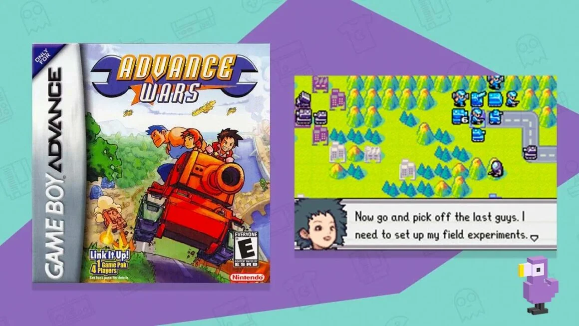 Advance Wars Game box for the GBA and ROM hack gameplay