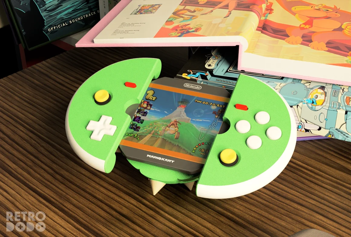 green shell advance slide handheld console concept