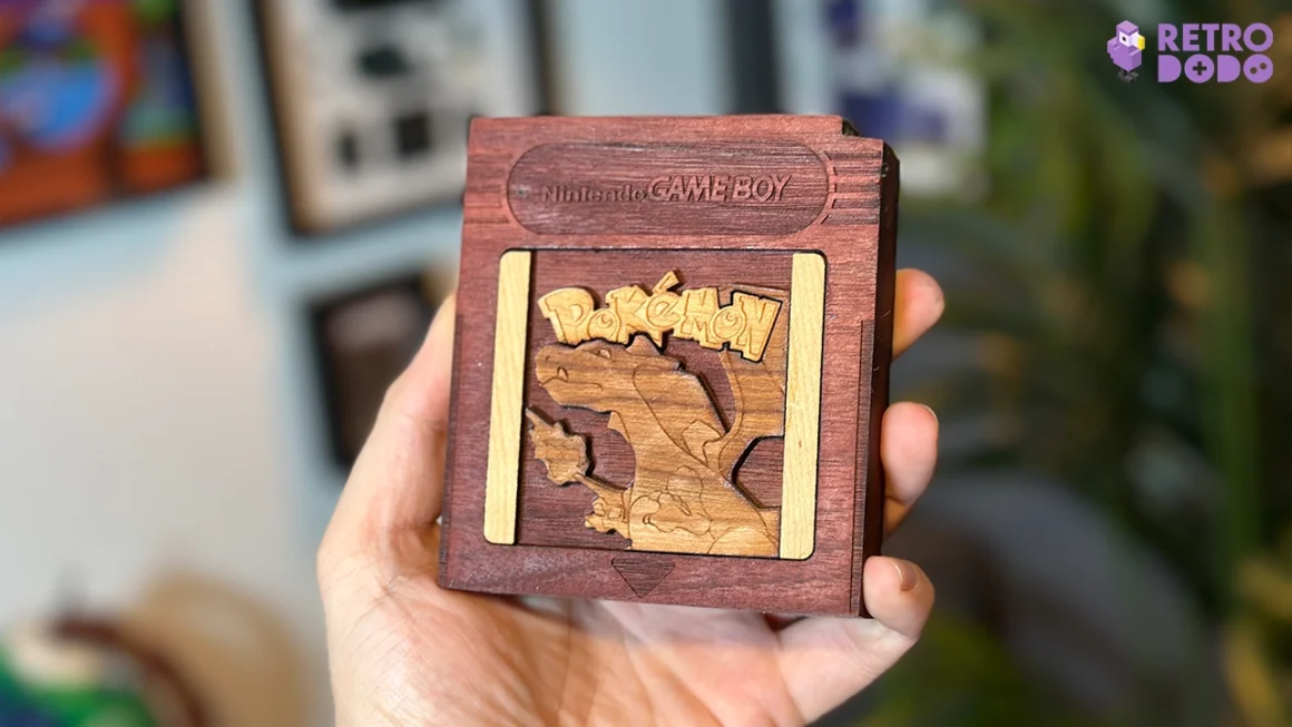 wooden pokemon gameboy cartridge