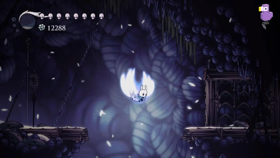 hollow knight jumping between two ledges