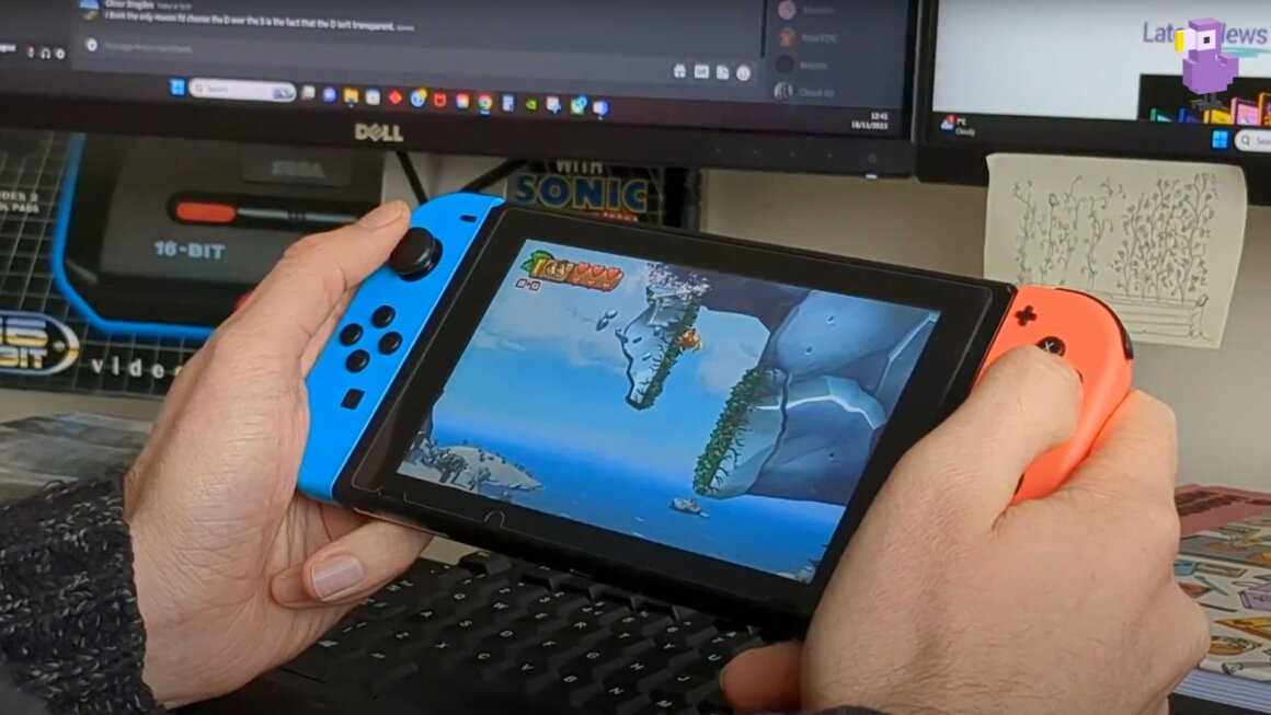 Theo playing Donkey Kong Country Tropical Freeze on Switch