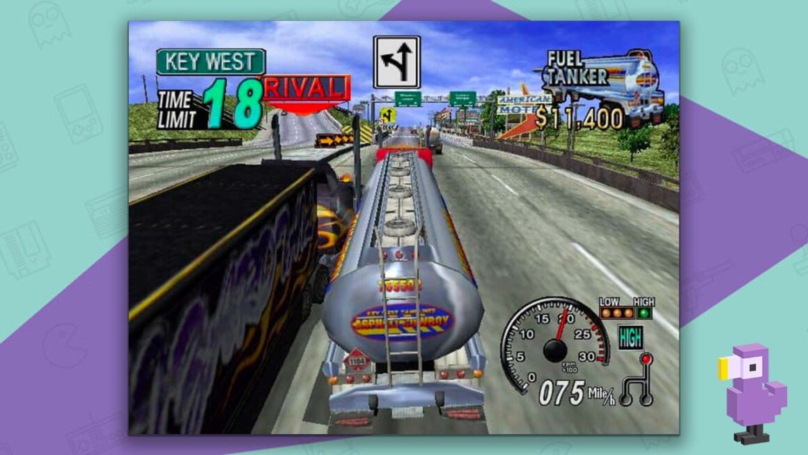 18 Wheeler: American Pro Trucker gameplay best Dreamcast games