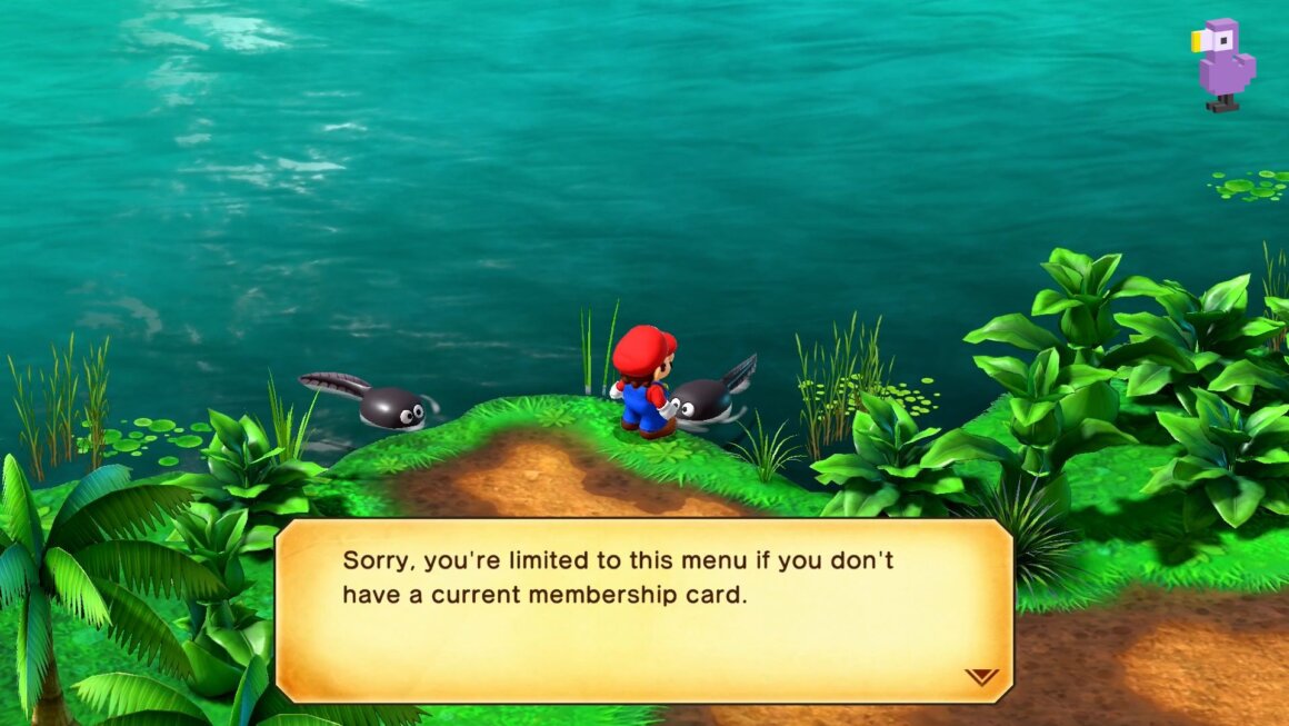 Super Mario RPG - Mario talking to tadpoles