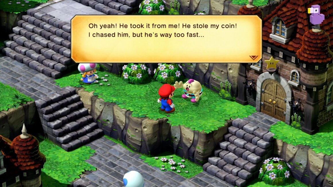 Super Mario RPG - Talking to Mallow