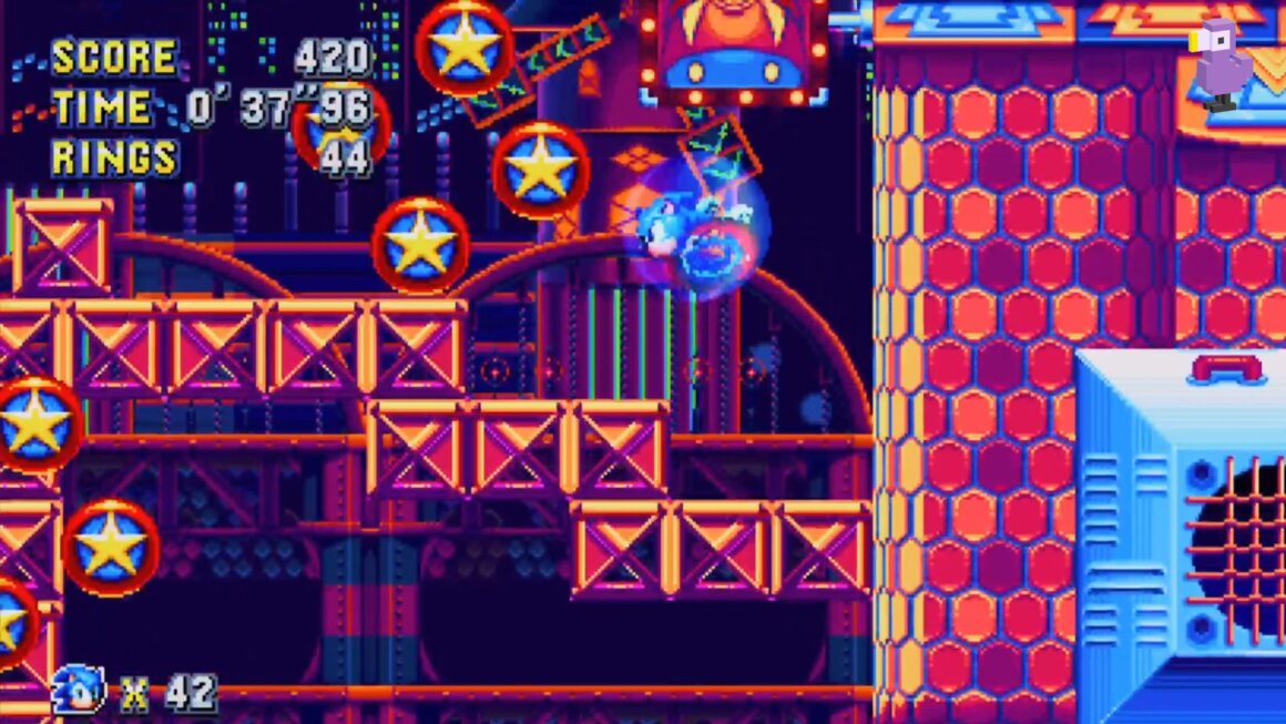 Sonic racing through a level