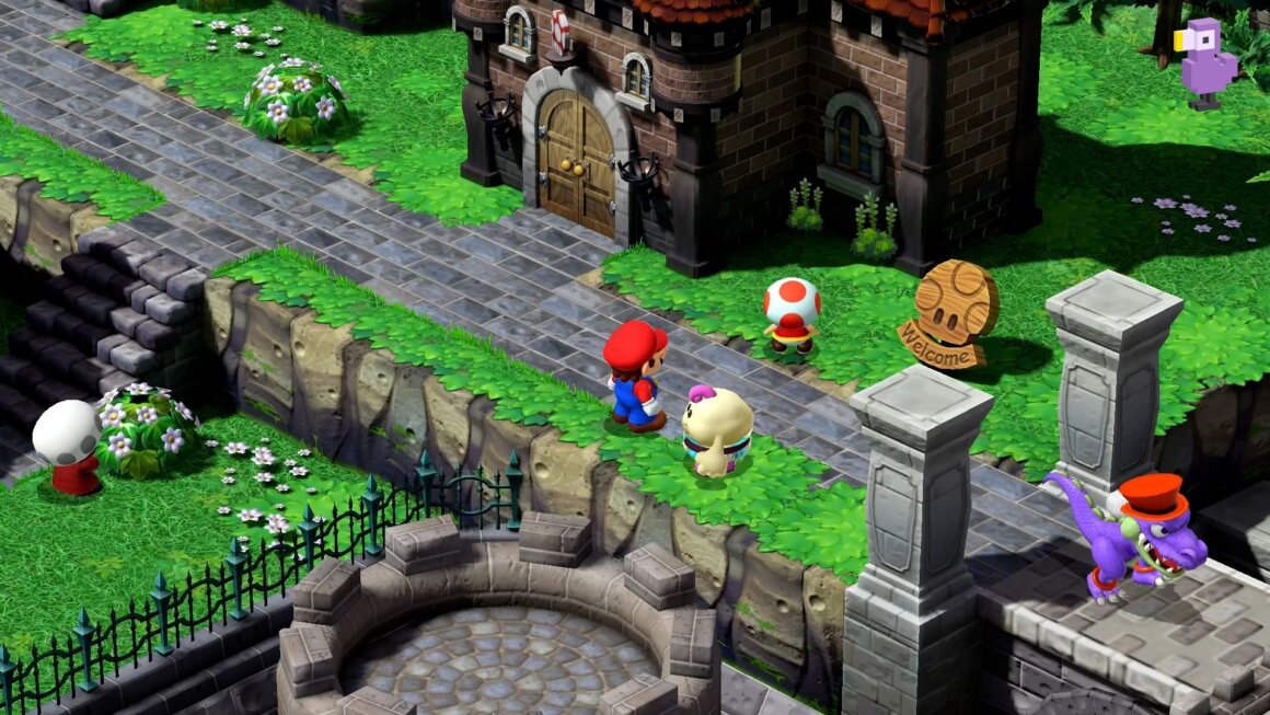 Super Mario RPG - Toads and Croco walking away