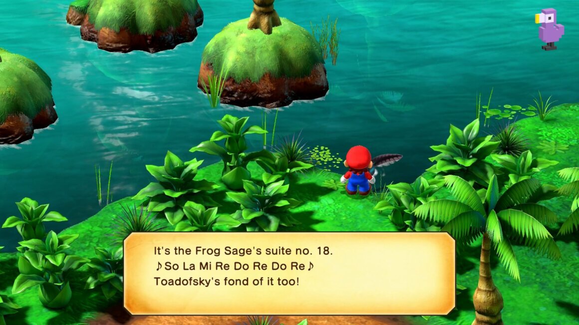 Super Mario RPG - Mario talking to another tadpole
