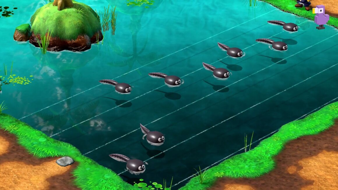 Super Mario RPG - tadpoles in musical formation
