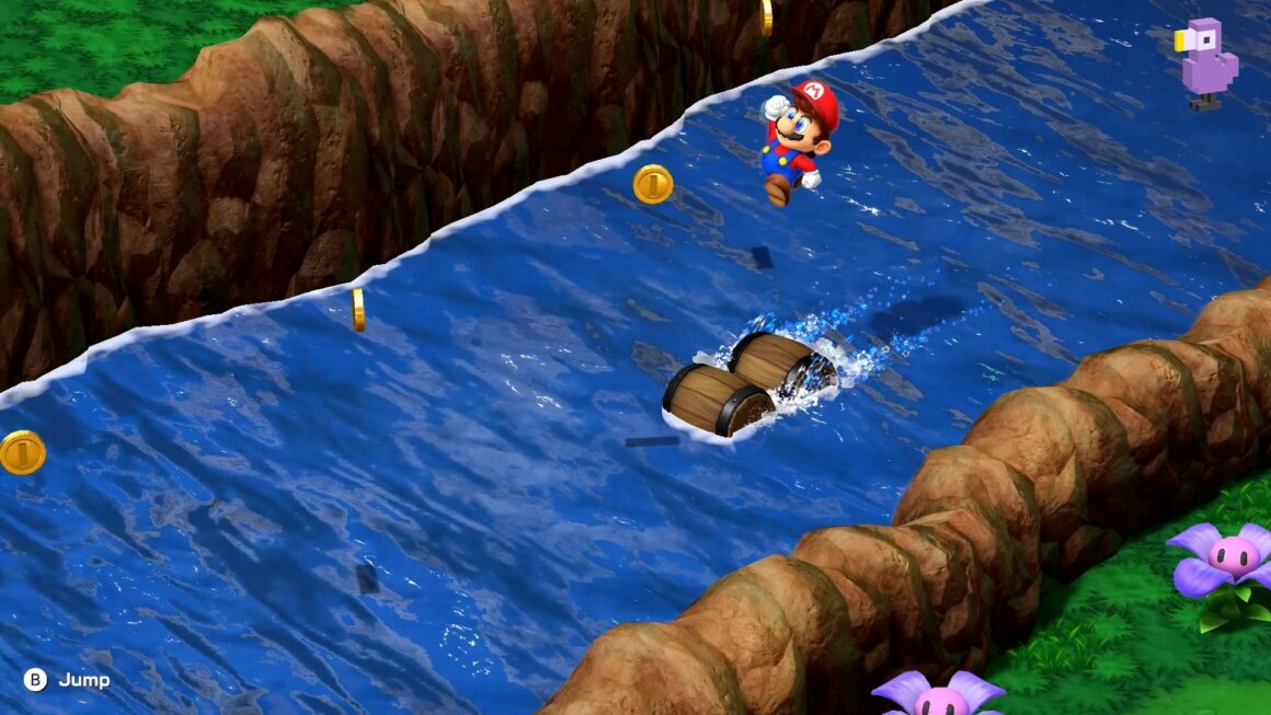 Mario on a barell