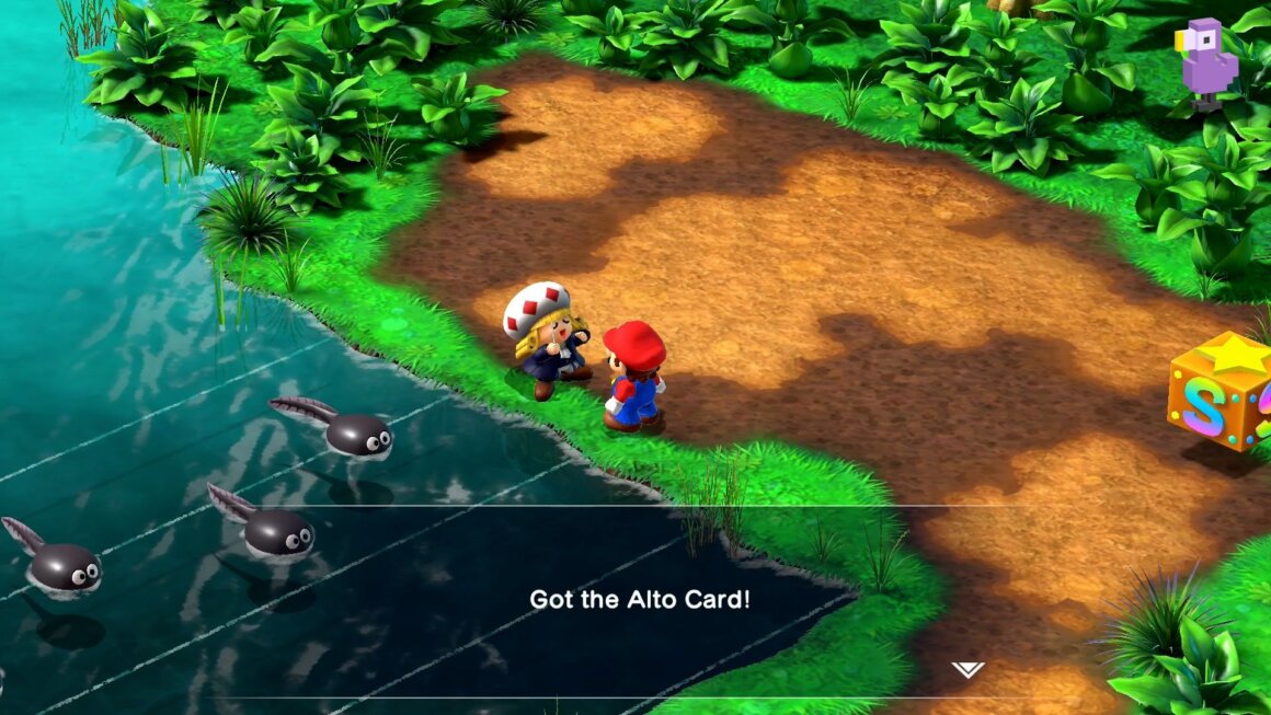 Super Mario RPG - Mario getting the alto card from toadofsky