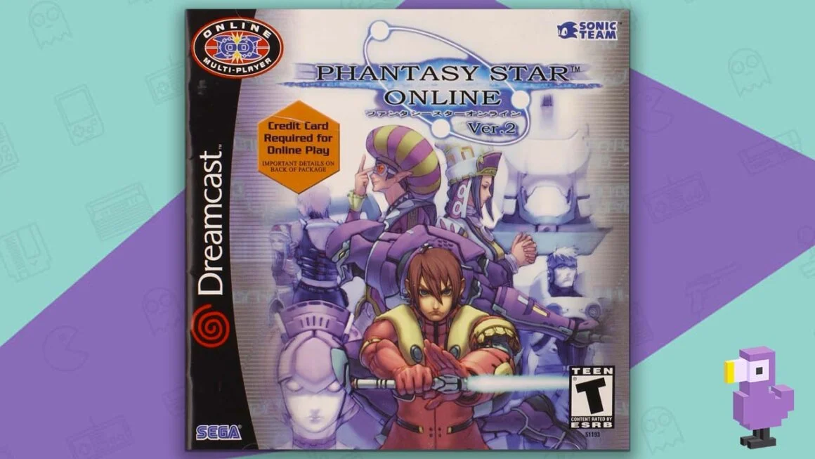 Phantasy Star Online game case cover art