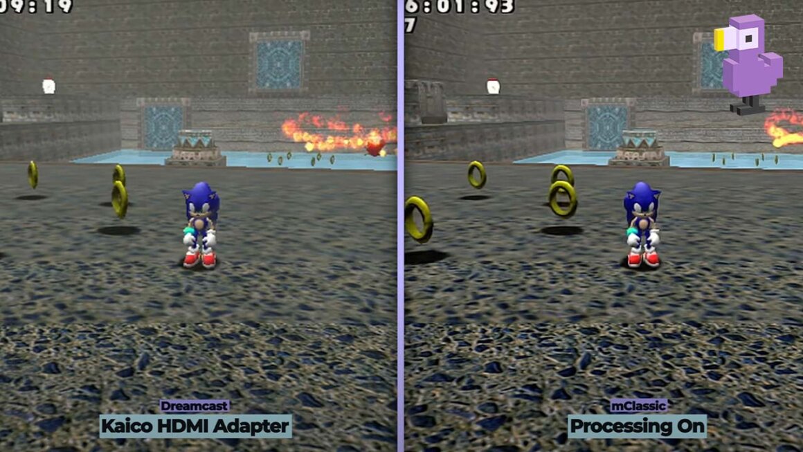 Sonic Dreamcast gameplay comparison 