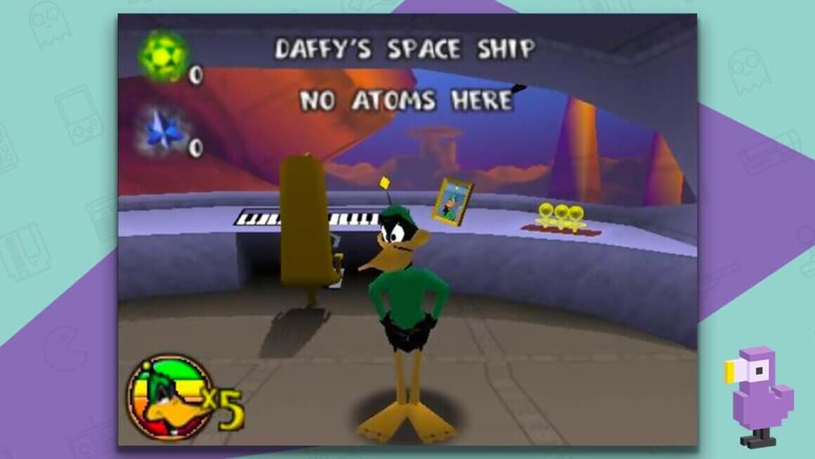 Daffy Duck in his space ship