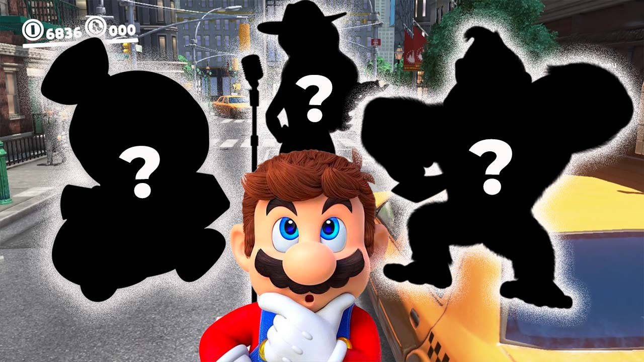 Mario and shadowy secret figures