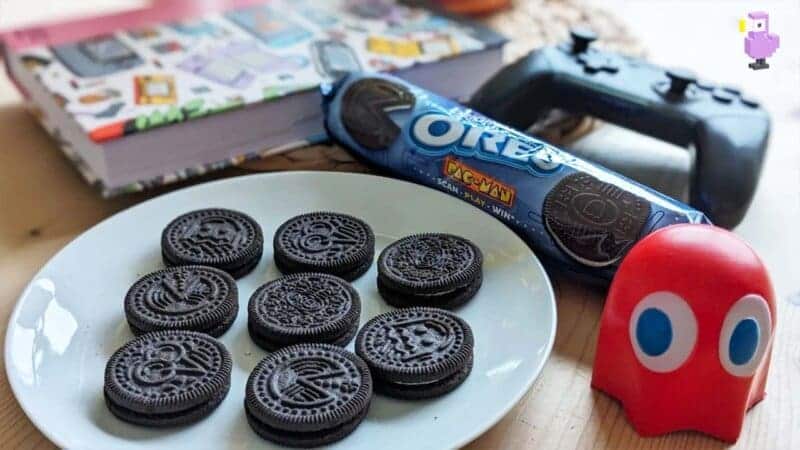 Pac-Man oreos on a plate